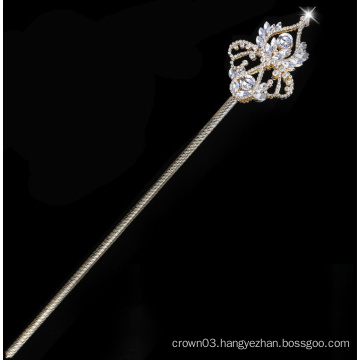 Goddess Athena sceptre prop metal set diamond accessories around the chain lengthen creative gift